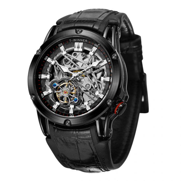 Часы наручные мужские Winner Autography Black (1183)