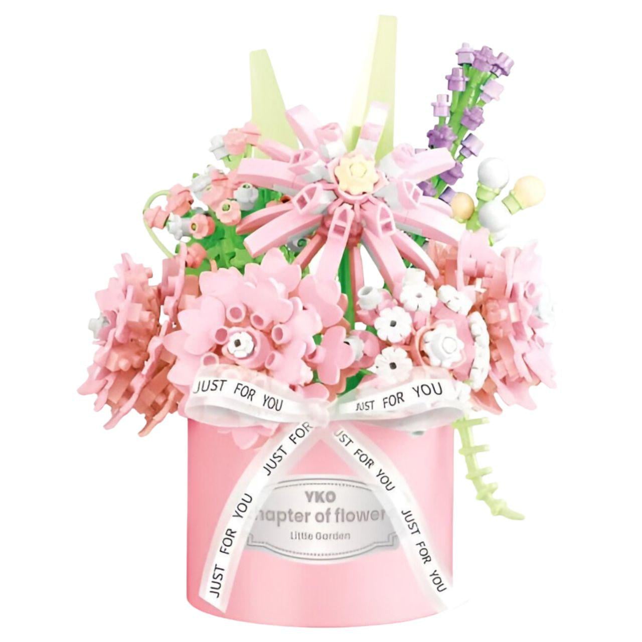 Конструктор Букет розовых гвоздик P2367 496 дет. Розовый (32087233)