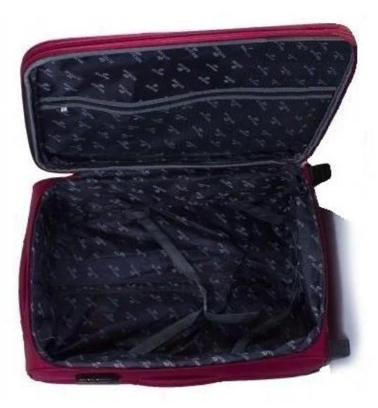 Чемодан тканевый Wings 1708 S на 2 колесах Бордовый (CETKNWI1708SM2BOR) - фото 10