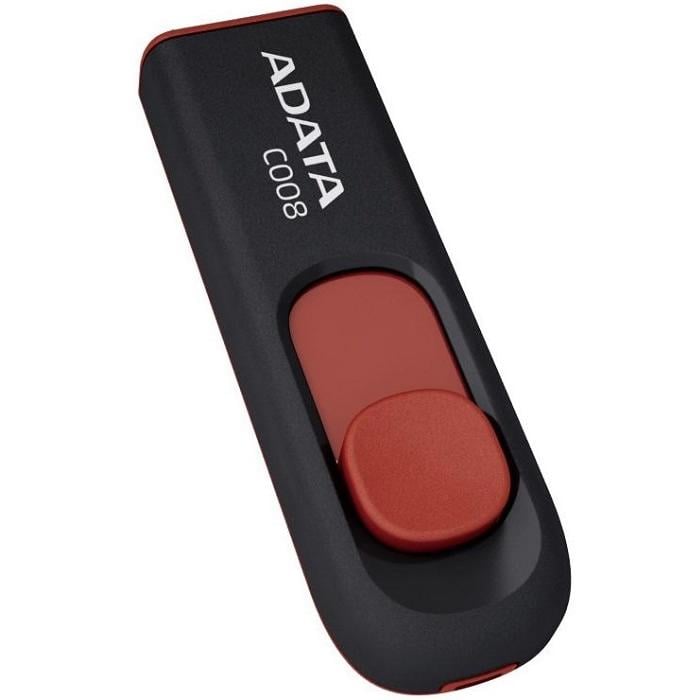 Флеш-накопитель ADATA USB 2.0 C008 32 Гб Black/Red (34603176)