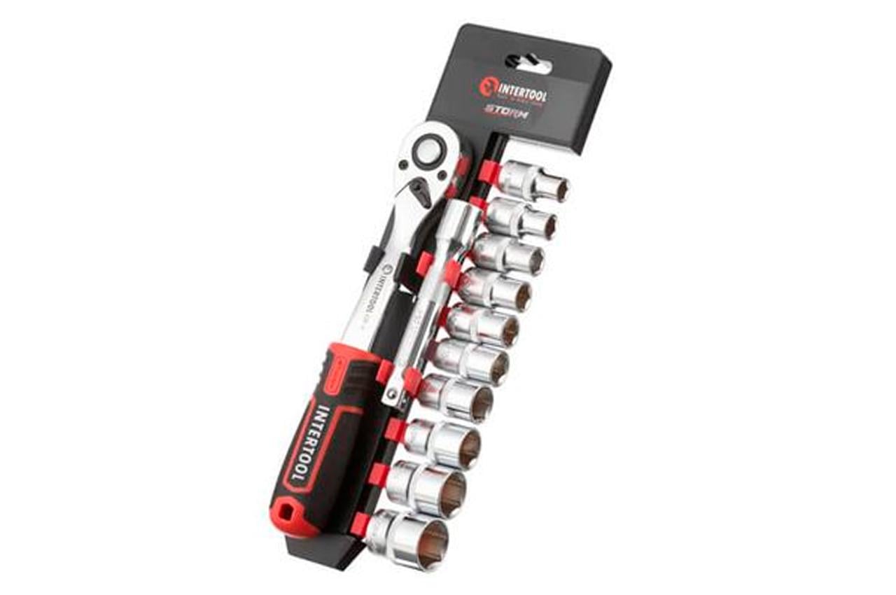 Набір інструменту на планці Intertool Storm 1/2" x 12 од. (ET-8014)