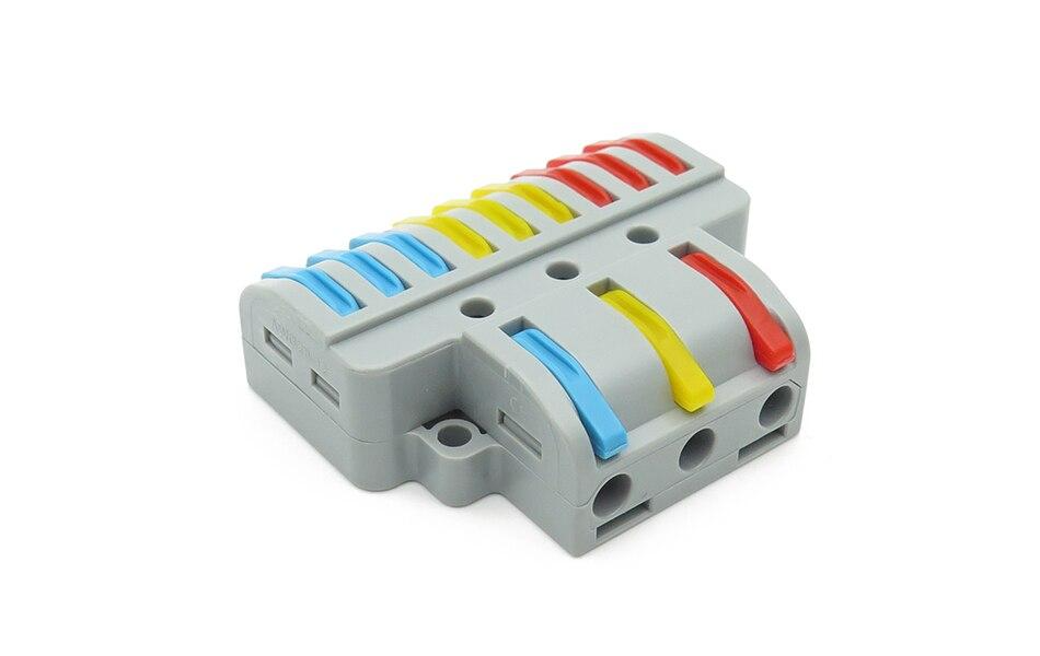 Колодка клеммная на 9 контактов быстрого монтажа 32А 3pin-9pin 250 Вт (28517) Колодка клеммная на 9 контактов быстрого монтажа 32А 3pin-9pin 250 Вт (28517)