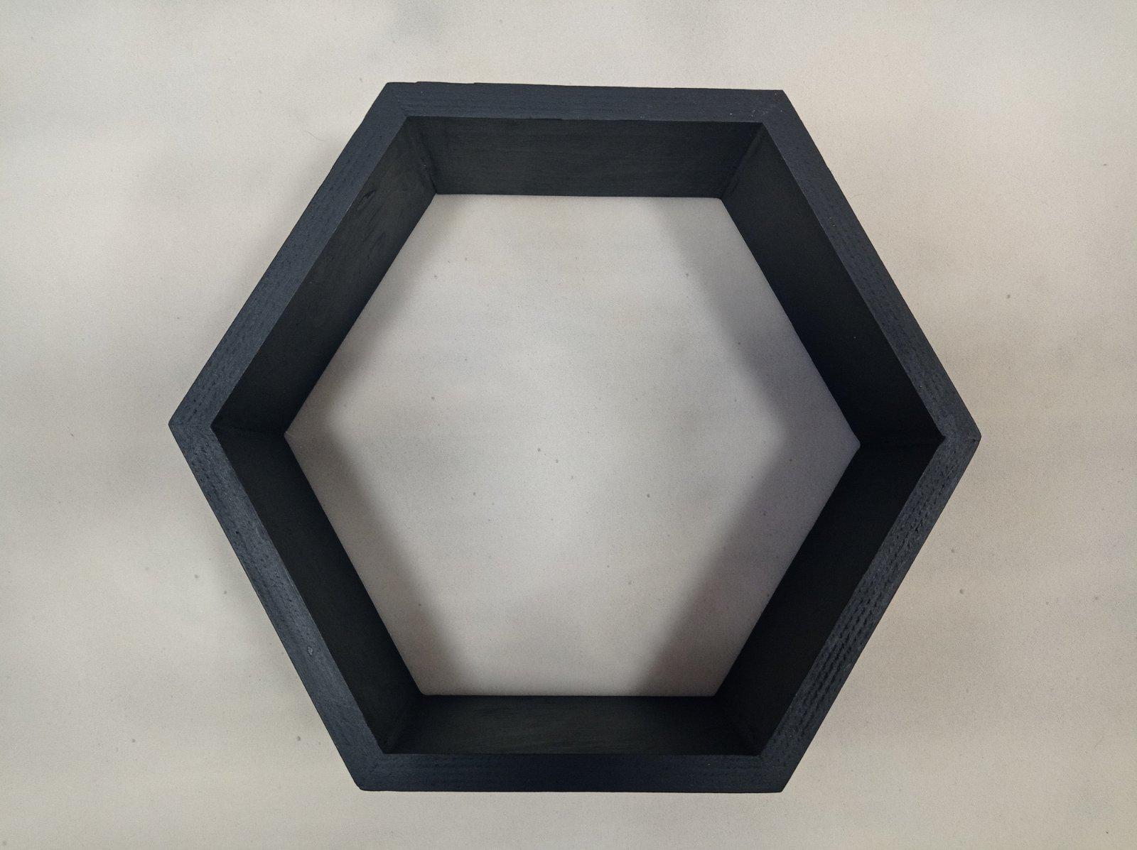 Полиця настінна у вигляді стільника з кріпленням Чорний (0399a231)