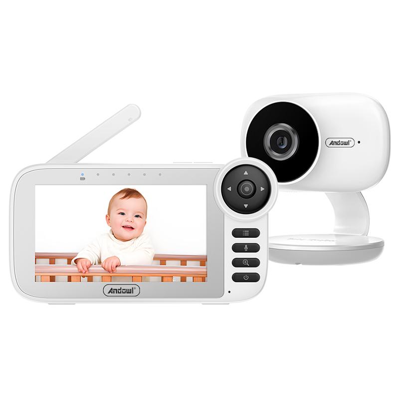 Відеоняня бездротова радіоняня з двостороннім зв'язком Andowl Q-A003X1 5,5" Білий (bffd93f9)