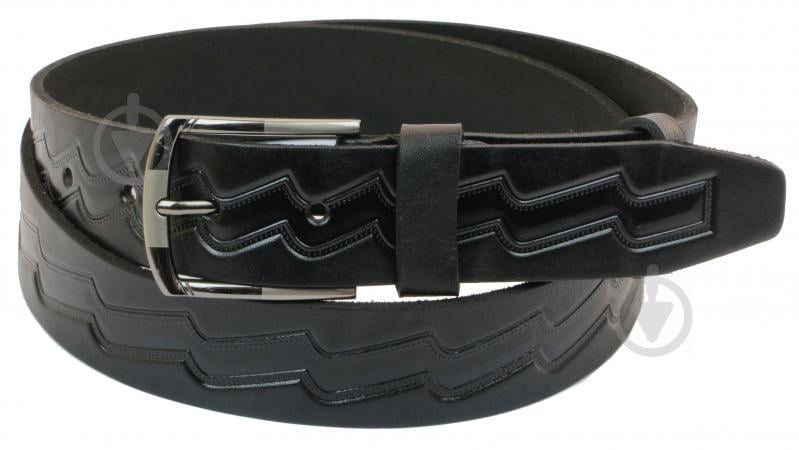 Кожаный ремень Skipper 110-130 x 3.8 см Черный (1033-38)