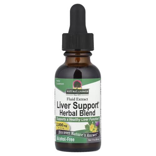 Поддержка печени и желчного Nature's Answer Liver Support Herbal Blend 2,000 мг 30 мл (NTA-00784)