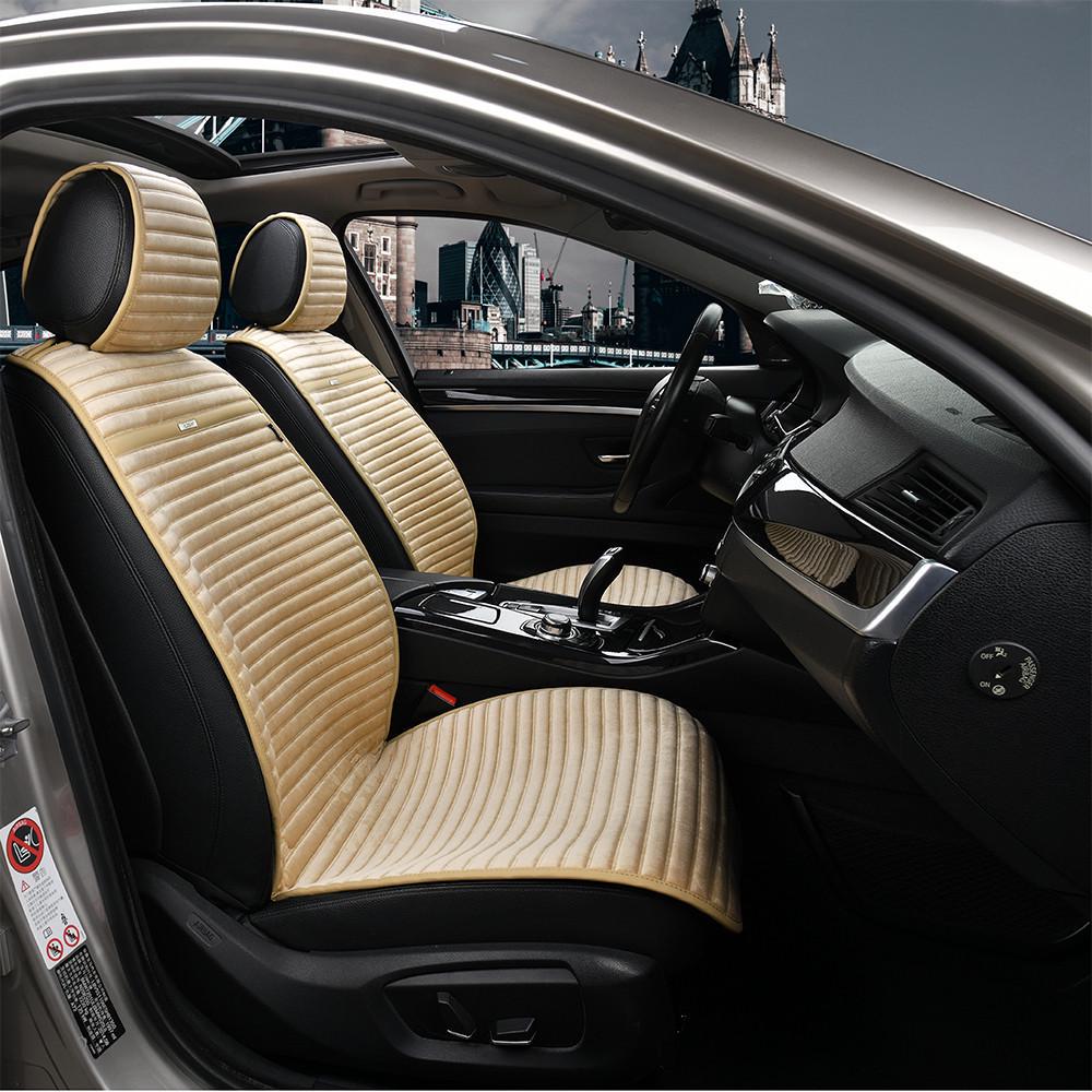 Накидки на сидіння авто Elegant Napoli EL 700 214 з алькантари передні Бежевий (1274393796)