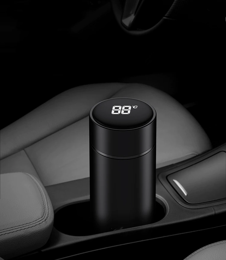 Термос розумний портативний з нержавіючої сталі з Led екраном 500 мл Чорний матовий - фото 7