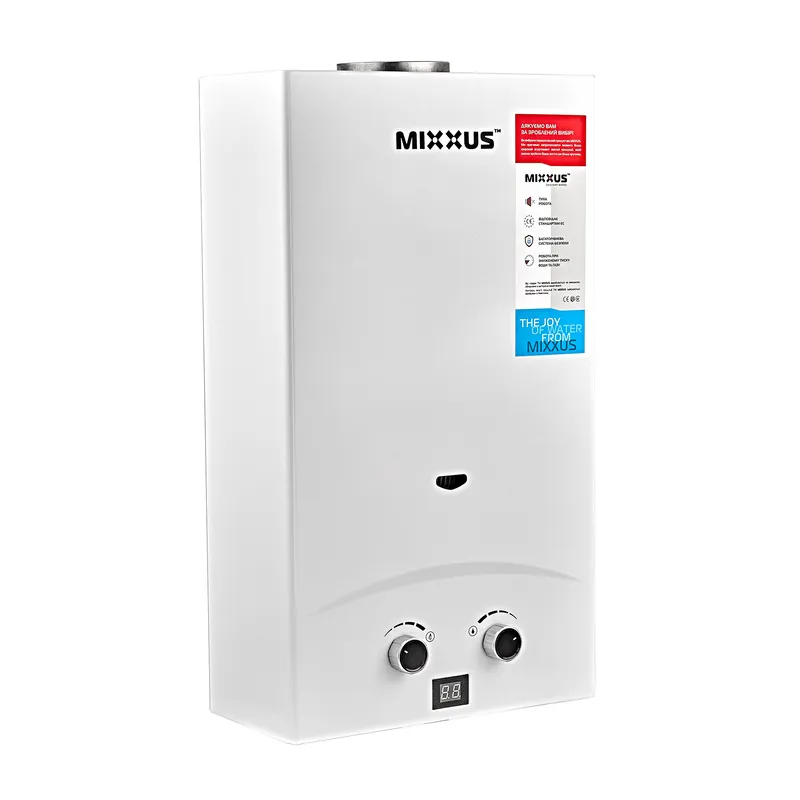 Газова колонка MIXXUS GWH-0112 BASIC димохідна 12 л/хв Білий(WH0029)