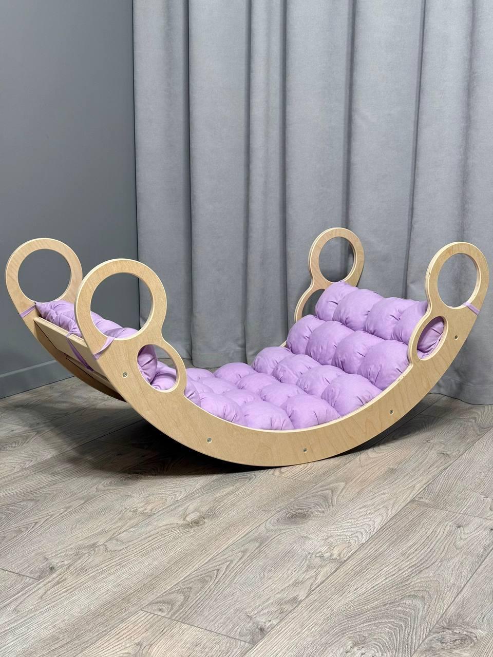 Детская кроватка качалка-балансир 34 с матрасиком Бонбон (0034/Б)