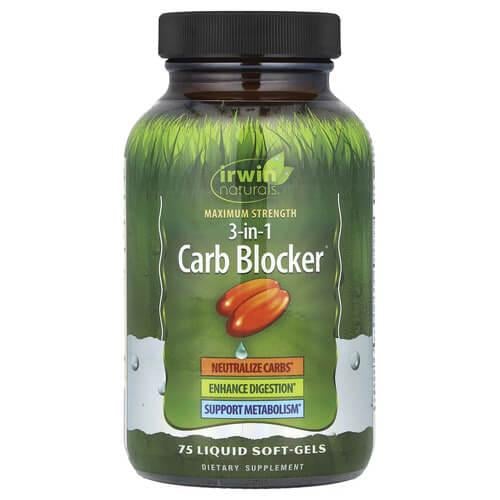 Жиросжигатель комплексный Irwin Naturals 3-In-1 Carb Blocker 75 жидких капс. (IRW-26356)