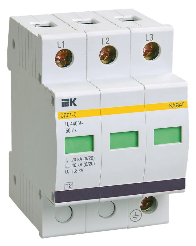 Ограничитель перенапряжения УEK ОПС1-C 3P 40кА 400 В (MOP20-3-C-U) Ограничитель перенапряжения УEK ОПС1-C 3P 40кА 400 В (MOP20-3-C-U)