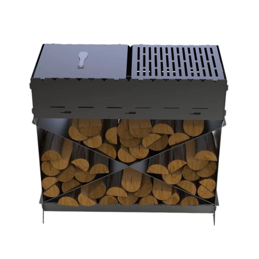 Мангал-гриль разборный Carino Brazier X V2 Ветка металла 3 мм без покрытия 760х370х820 мм (36953727)