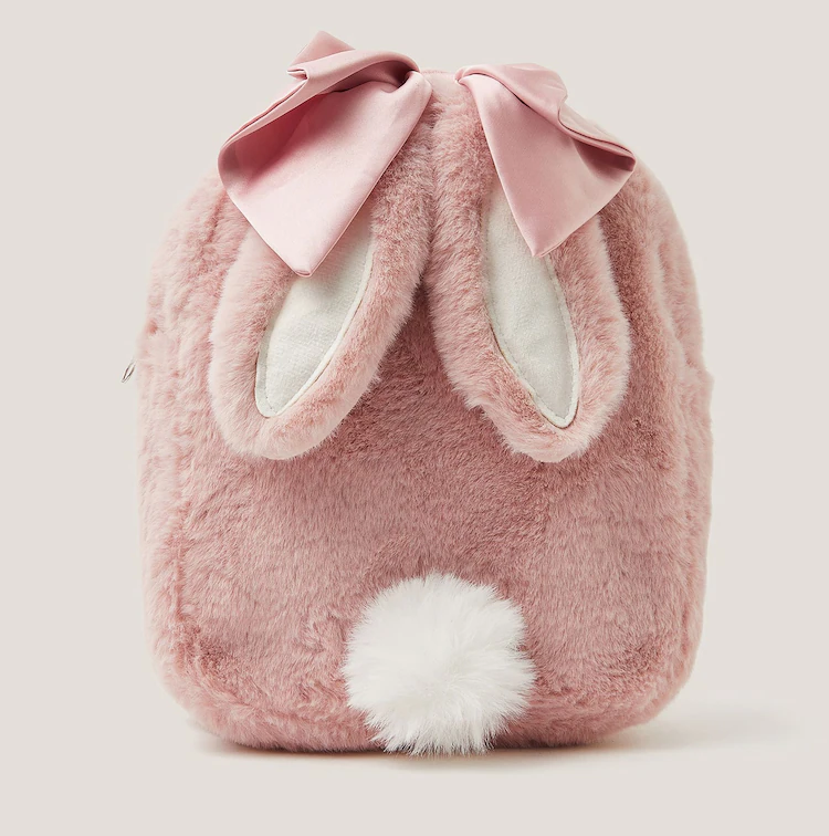 Рюкзак детский для девочки меховой Monsoon Fluffy Bunny Розовый