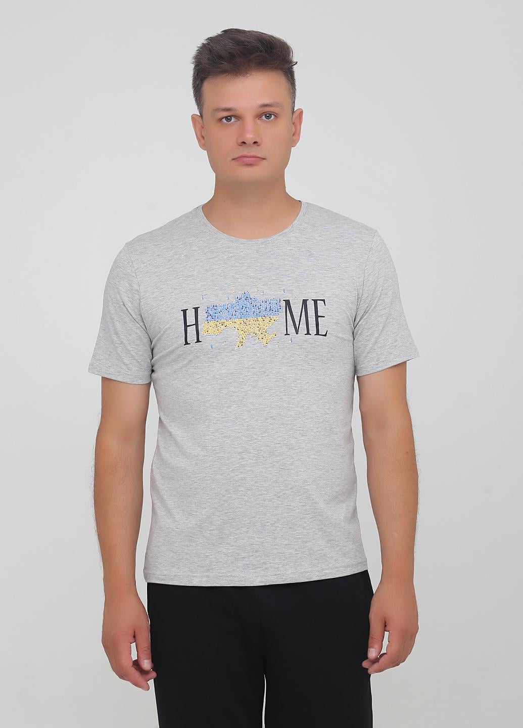 Футболка мужская Наталюкс 2XL Серый (4113182045051)