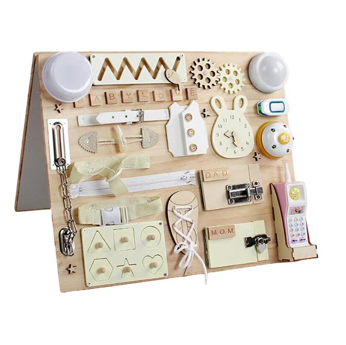 Бизиборд WENYI лампочка/телефон/звук/подсветка/магнитная доска/звонок Multicolor (149797)