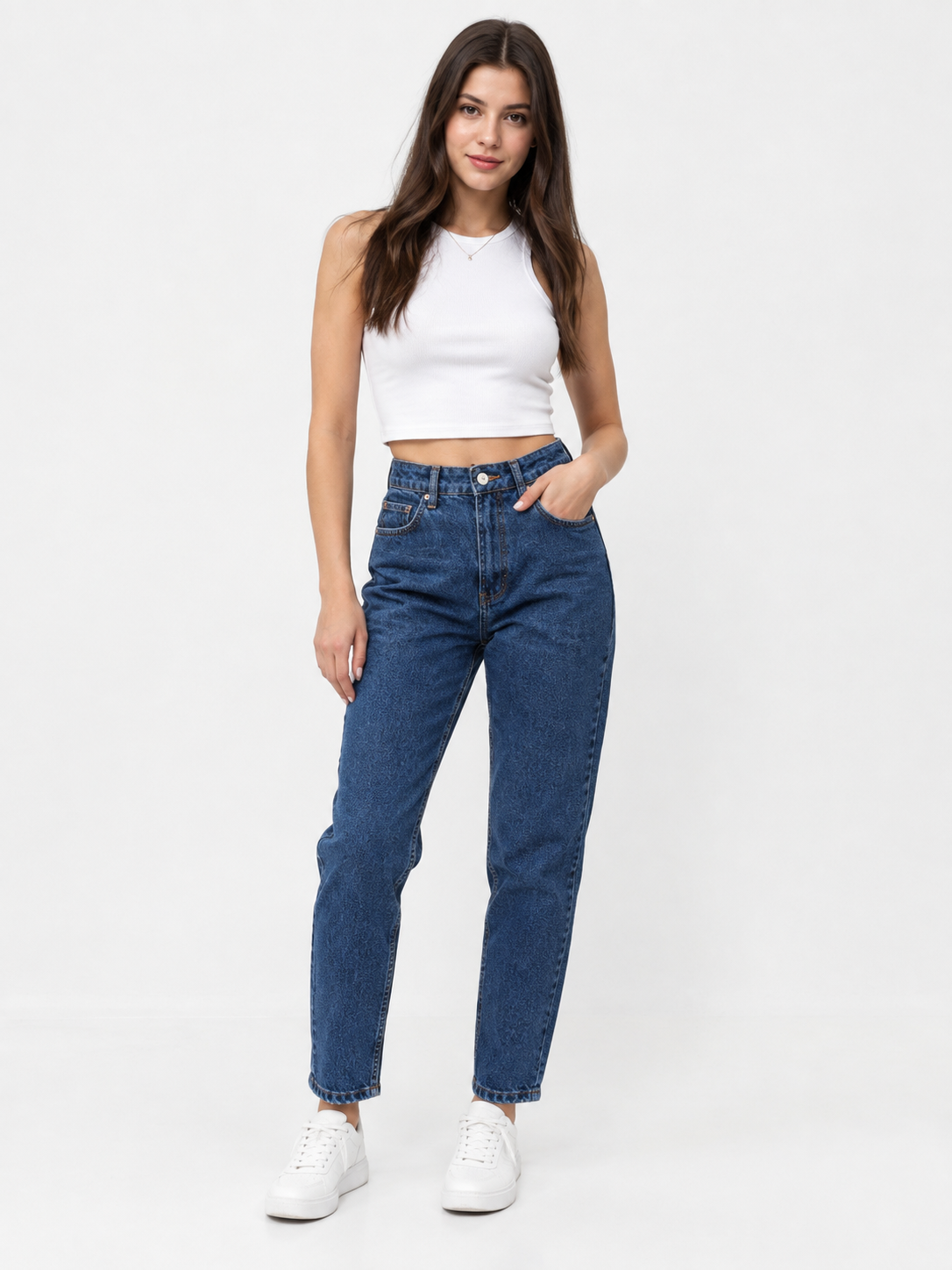 Джинсы женские Bershka р. 38 Синий (26127822)