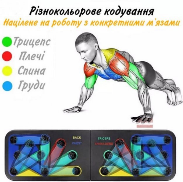 Доска для отжима FOLDABLEPUSH UP BOARD 14в1 JT-006 (RD-97) - фото 2