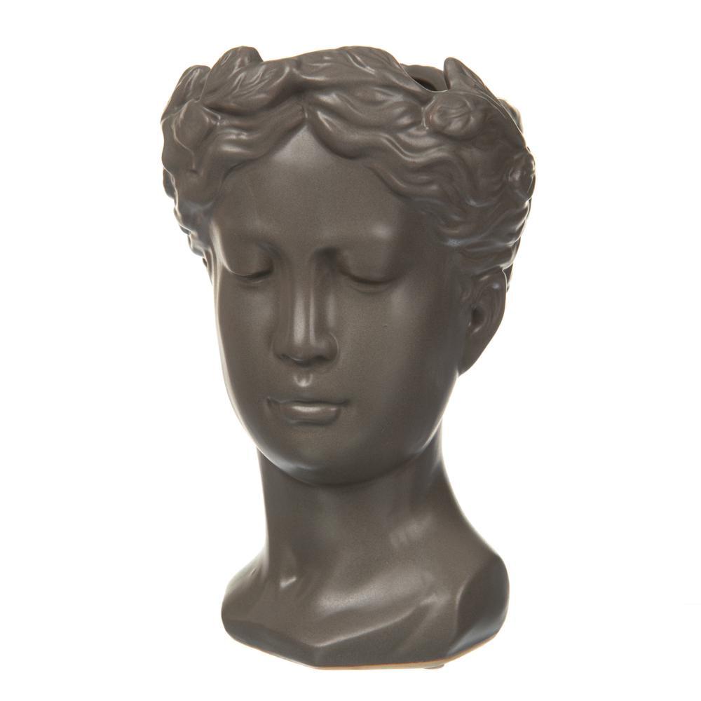 Настольная керамическая ваза Light House Дева 25 см Темно-серый Настольная керамическая ваза Light House Дева 25 см Темно-серый