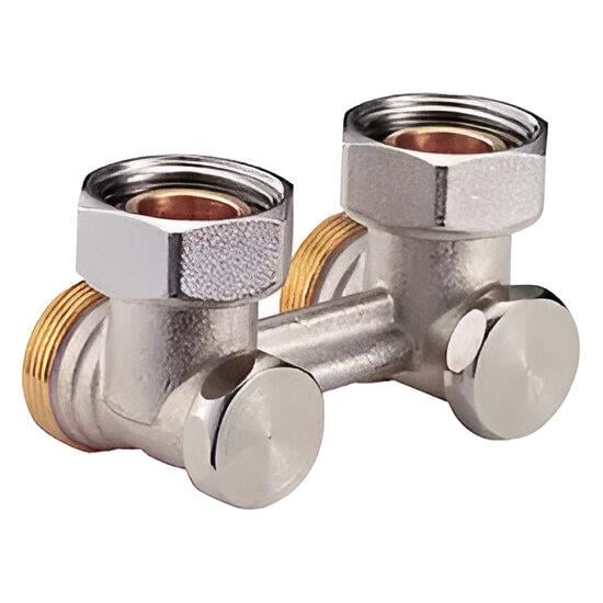 Узел нижнего подключения Giacomini угловой 3/4"Fх3/4"E для 2-трубных систем (TK-R388X002)