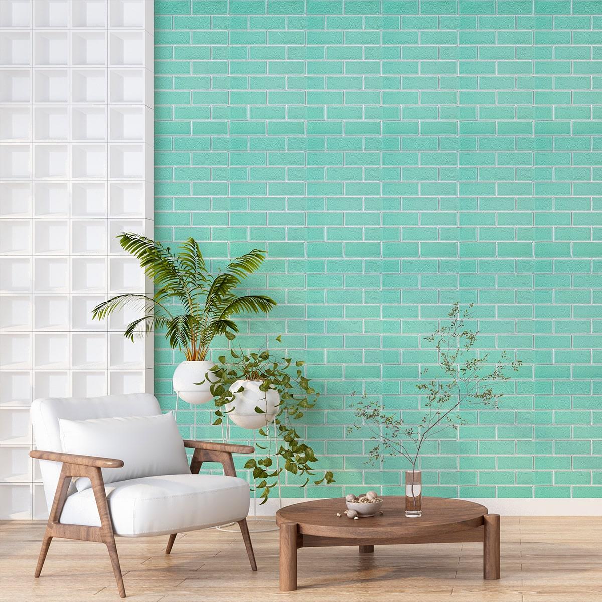 Панель самоклеящаяся стеновая Sticker Wall 3D D SW-00001803 Cultural Wall 70х70 см 5 мм Green/Silver - фото 5