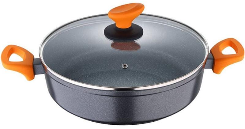 Сотейник Bergner San Ignacio Lava с крышкой и антипригарным покрытием 28x7,5 см (SG-6039)