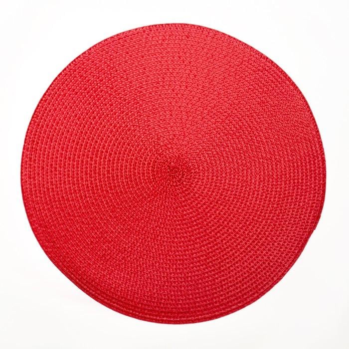 Коврик под тарелки 40 см Красный (267 Kha)