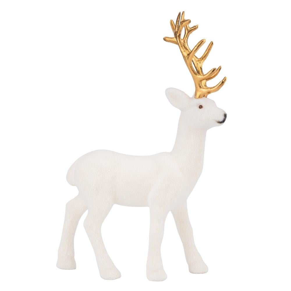Декоративная Фигура Elisey Бархатный олень 20,5 см Белый (NH-106-K-114)