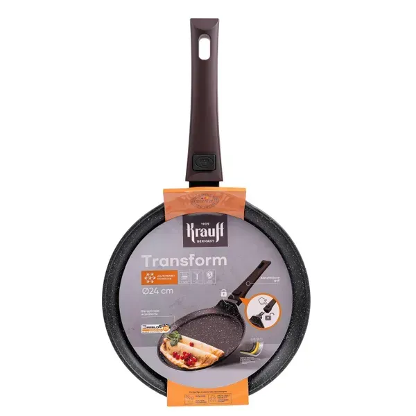 Сковорода для блинов Krauff Transform 24 см с термосом Scout Skills 800 мл с термочашкой Grey (28542)