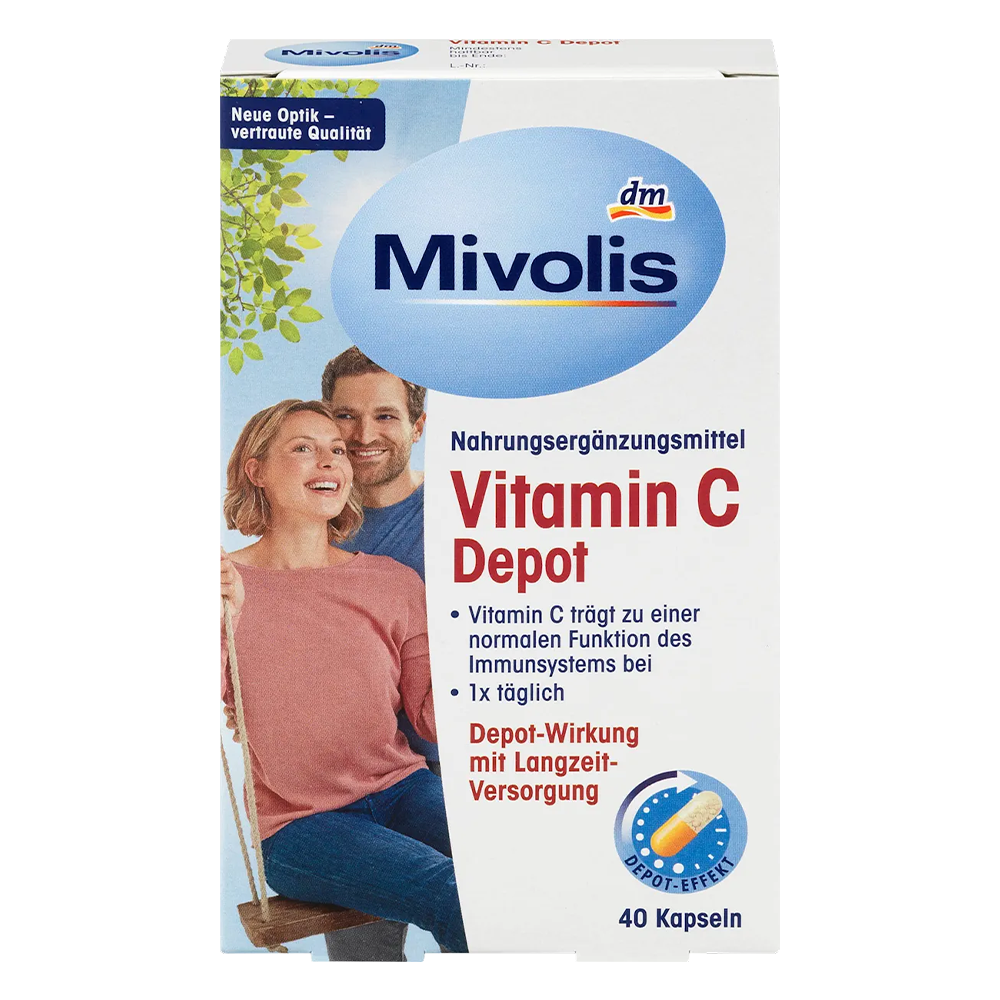 Біологічно активна добавка DM Mivolis Vitamin C Depot 40 шт. (EPI-15102025-1374)