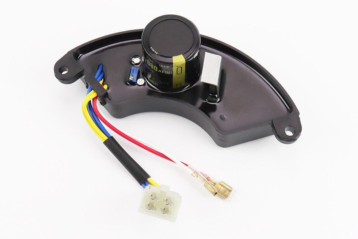 Реле напряжения AVR однофазное к генераторам корпус -сегмент/пластик/контакты -2 мама/+ 4 папа/450 V/680µF 6-9 кВт Реле напряжения AVR однофазное к генераторам корпус -сегмент/пластик/контакты -2 мама/+ 4 папа/450 V/680µF 6-9 кВт