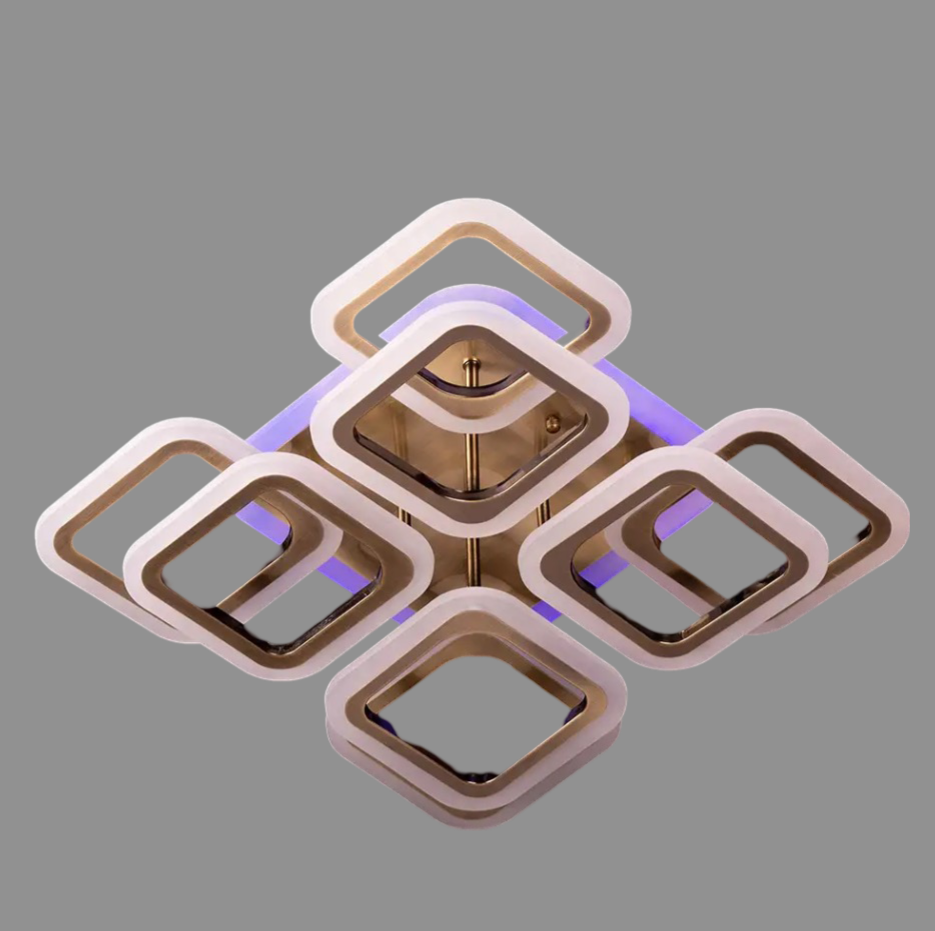 Люстра светодиодная Svet 144W 3000-6000К Бронзовый (SL-5342/4+4C AB+RGB DIMMER)