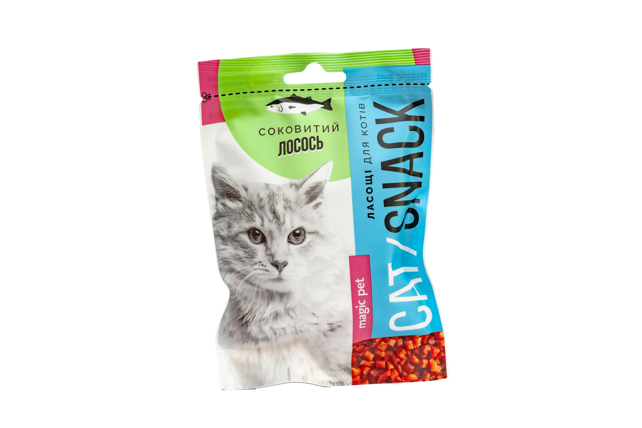 Ласощі для кішок Cat Snack Соковитий лосось 50 г (pt58)