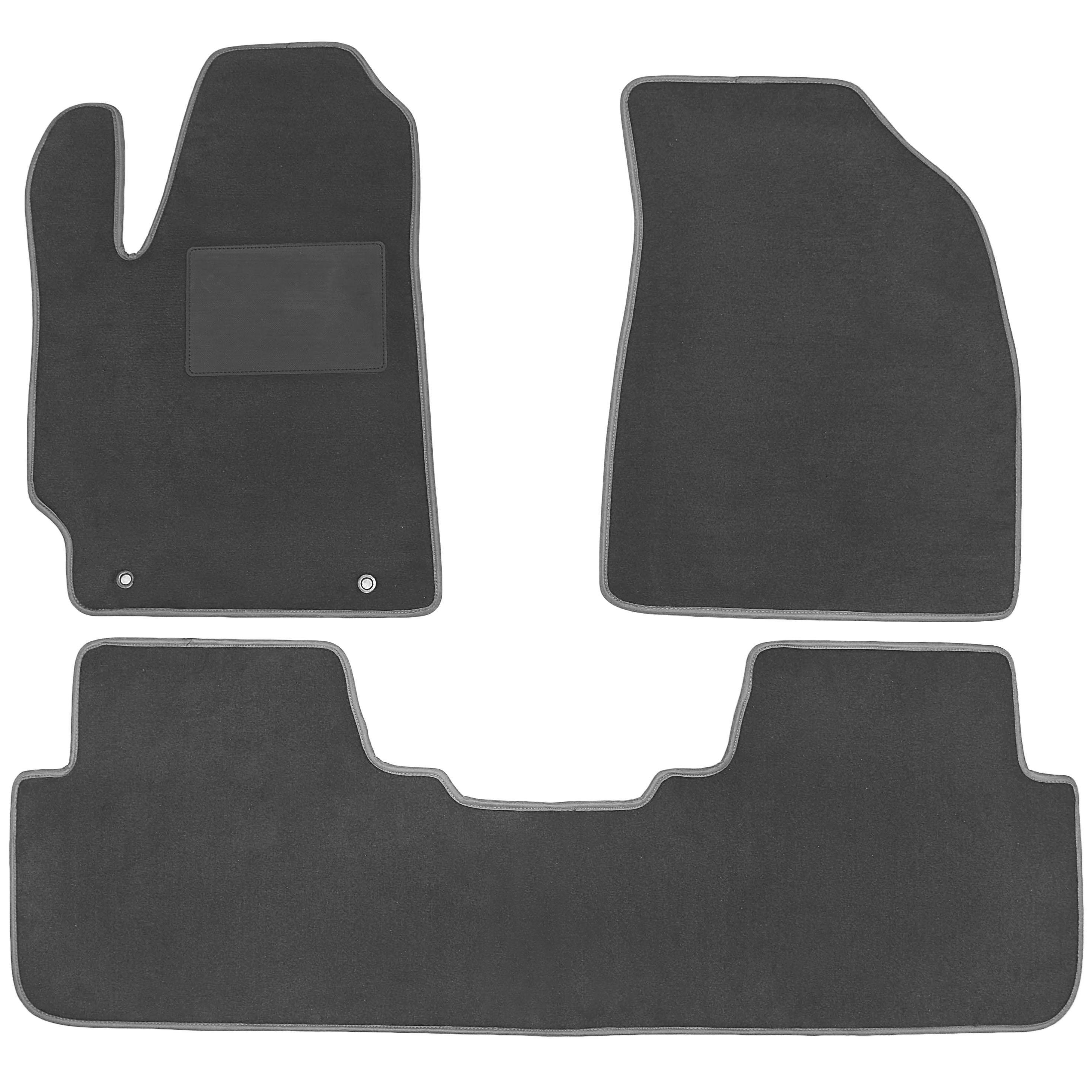 Коврики в салон для Toyota Highlander '07-13 текстильные Серый (169205)