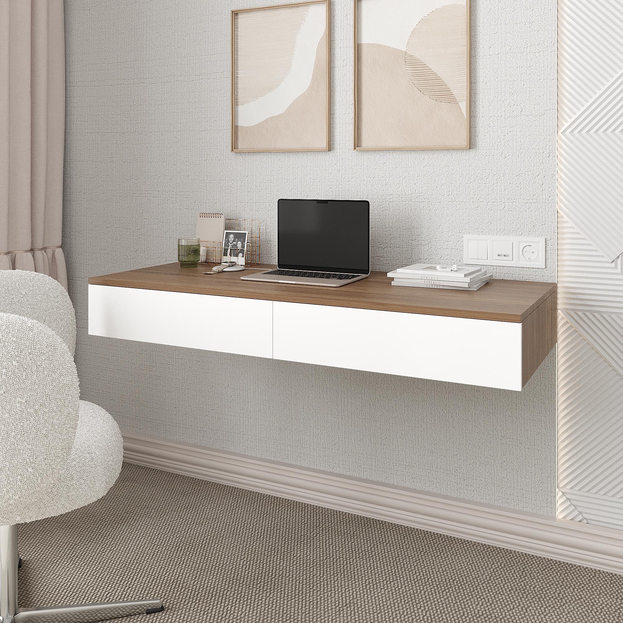 Стіл письмовий навісний СП-Ейр 160х1200х500 мм Дуб родос/Білий (28522643)