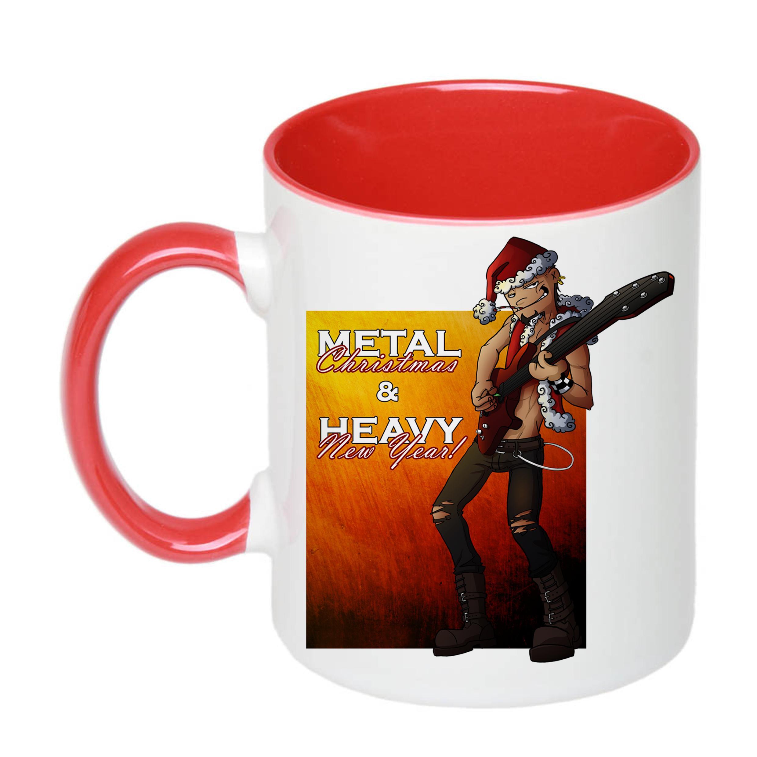 Чашка с печатью Metal Christmas 330 мл Красный (21325)