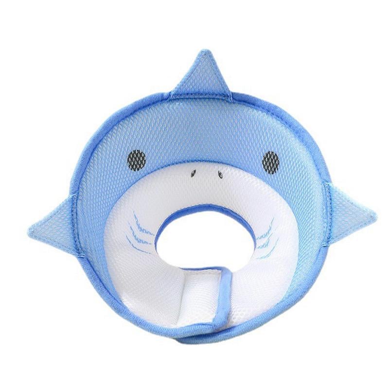 Воротник-подушка для кошек Lesko DT-613 Shark послеоперационный мягкий M Blue (25713979)