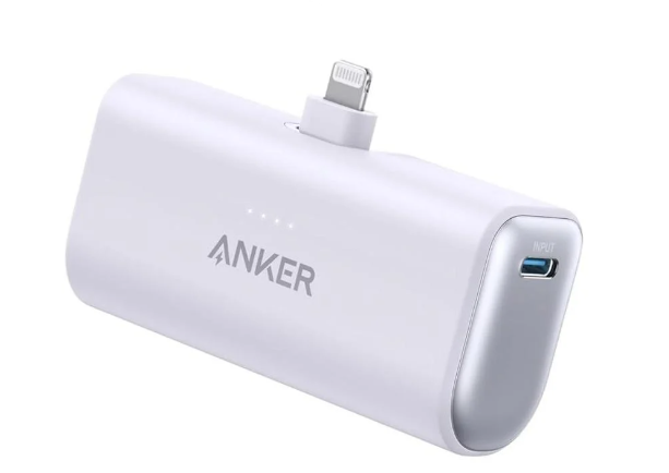 Повербанк Anker Nano із вбудованим складаним роз’ємом Lightning 5000 mAh Violet