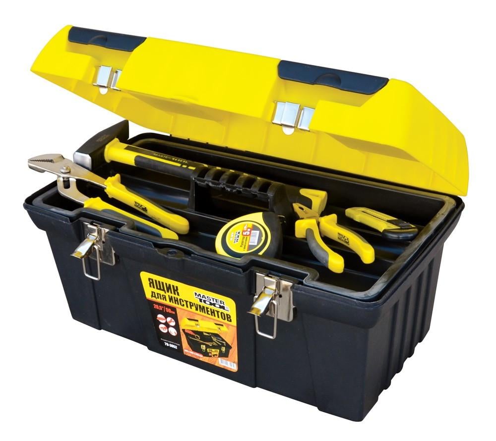 Скриня для інструментів з металевими замками органайзери 19" 485х275х250 мм