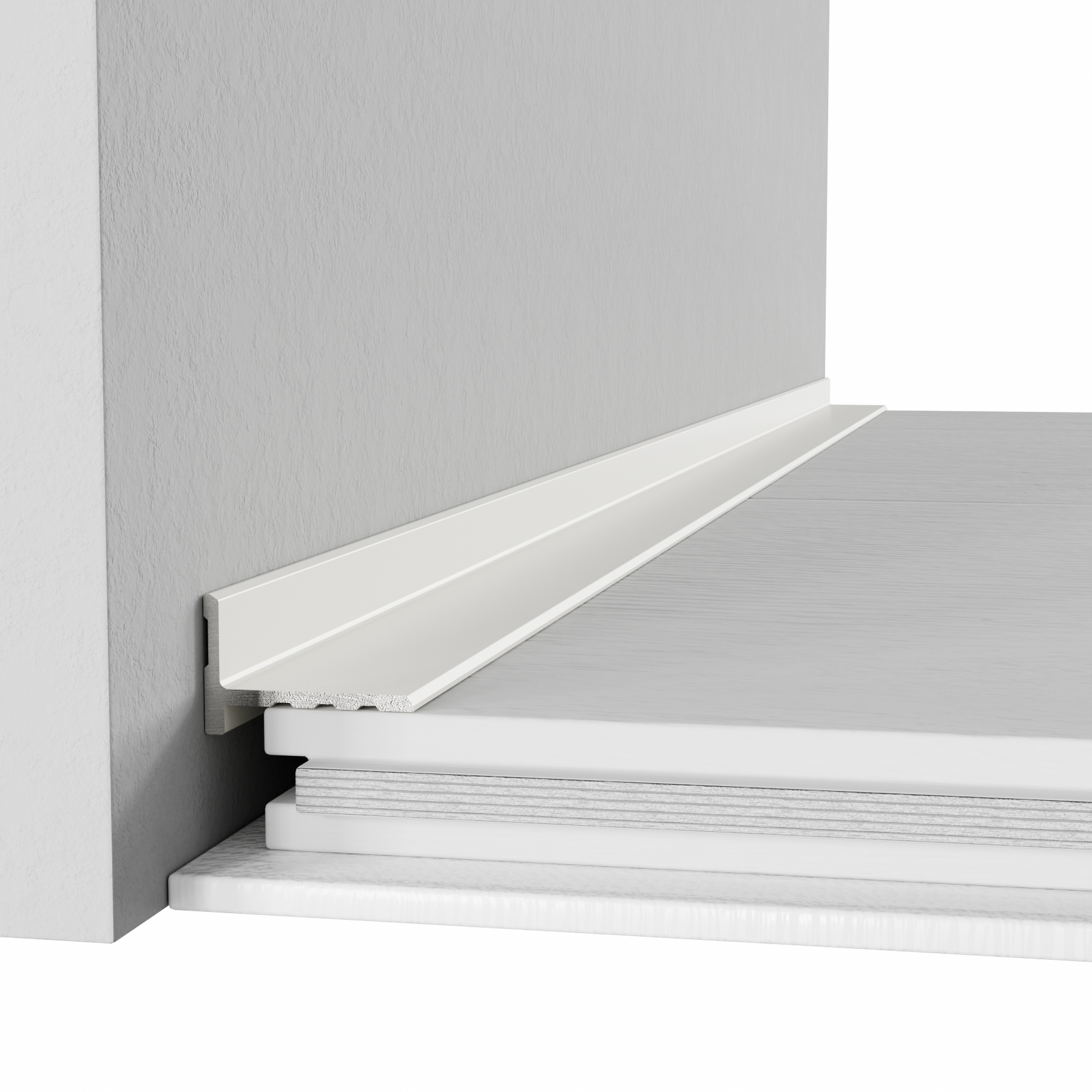 Микроплинтус алюминиевый Thinline MPV-018W 18x2600 мм Белый (25442985)