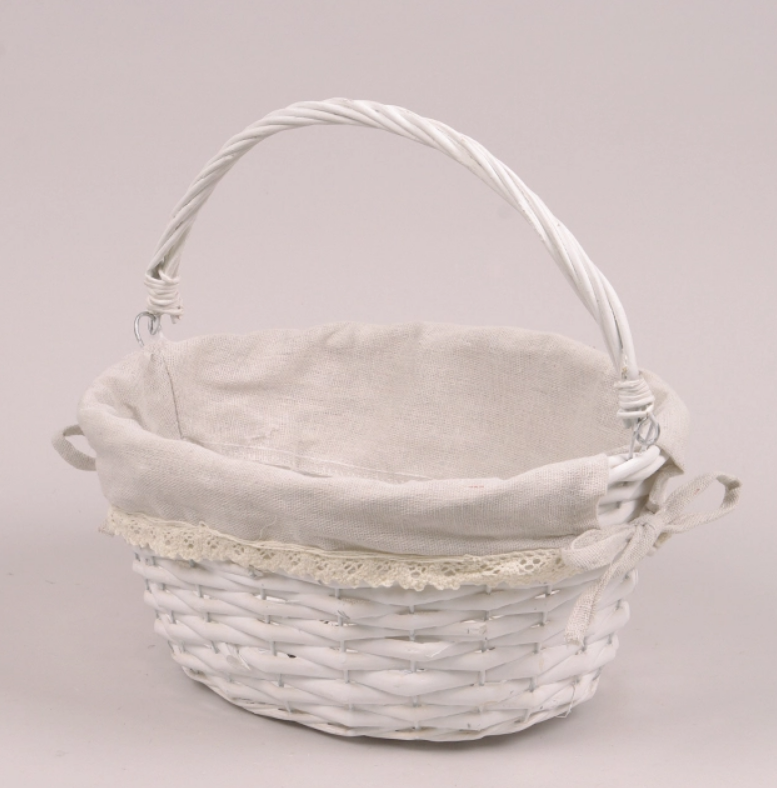 Корзина с тканью овальная (46225)