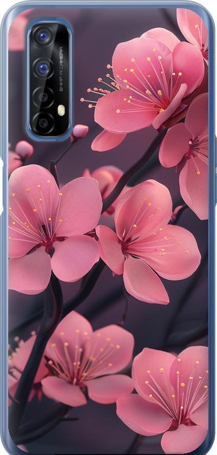 Чохол на Realme 7 Пурпурова сакура (6075t-2081-42517)