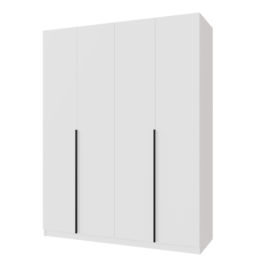 Шкаф распашной с тумбой Меблітренд Чиназес ЧиТ-1600 1600х500х2050 мм Белый (27286197) - фото 1 Шкаф распашной с тумбой Меблітренд Чиназес ЧиТ-1600 1600х500х2050 мм Белый (27286197) - фото 1