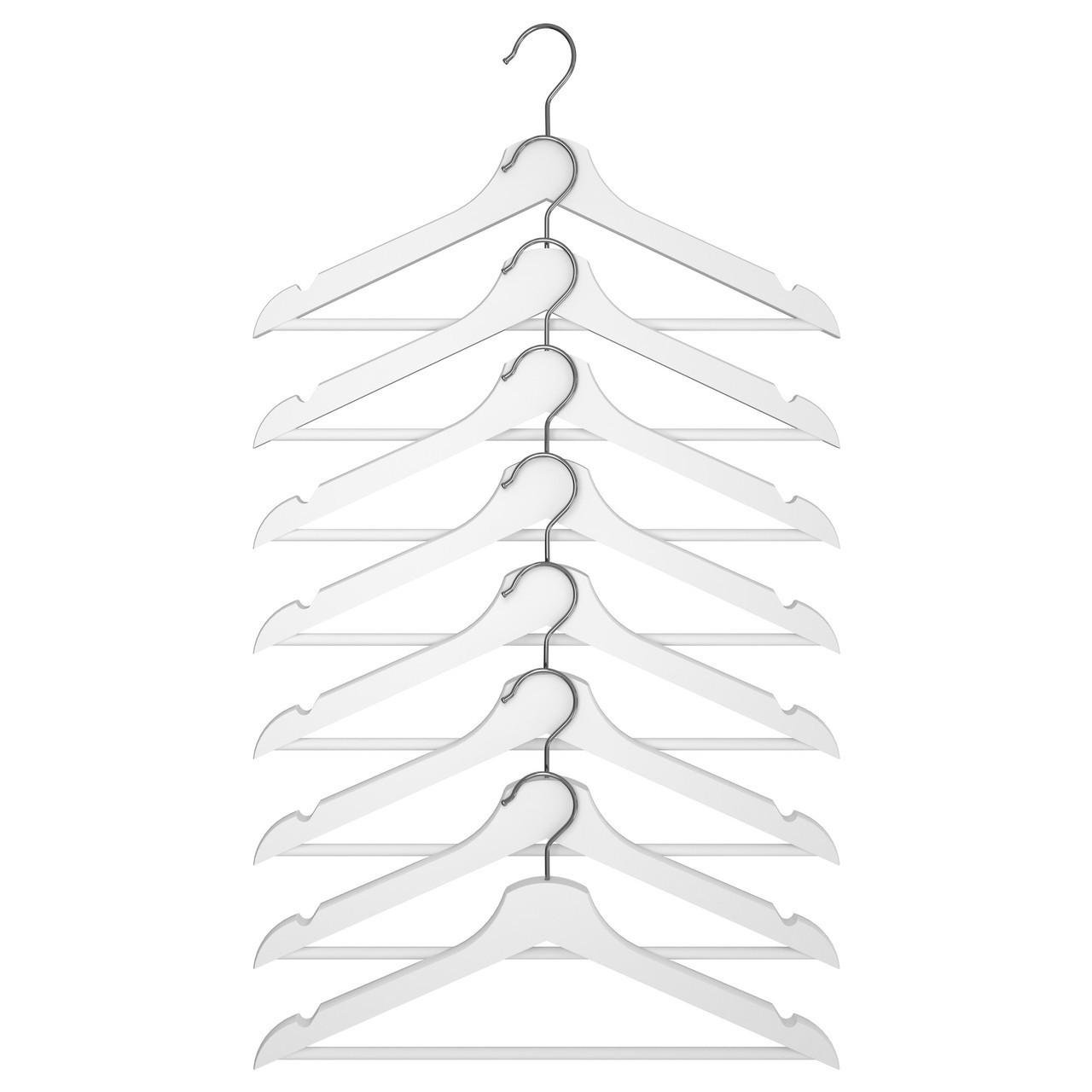 ᐉ Плечики для одежды IKEA Bumerang 8 шт. White