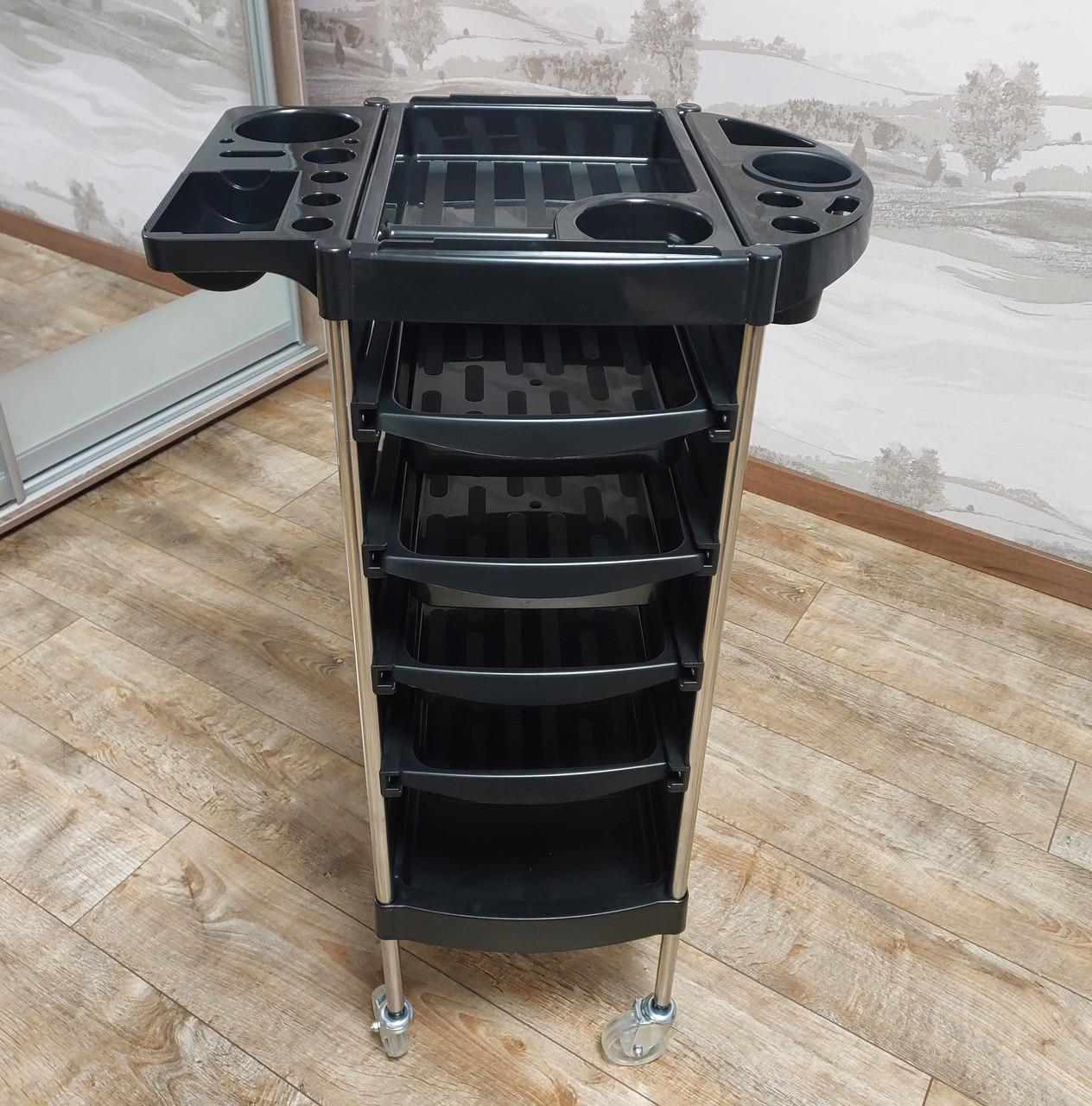 Візок перукарський під'їздне місце майстра ДенІС professional "Чебурашка +" Чорний (1453070718) - фото 6