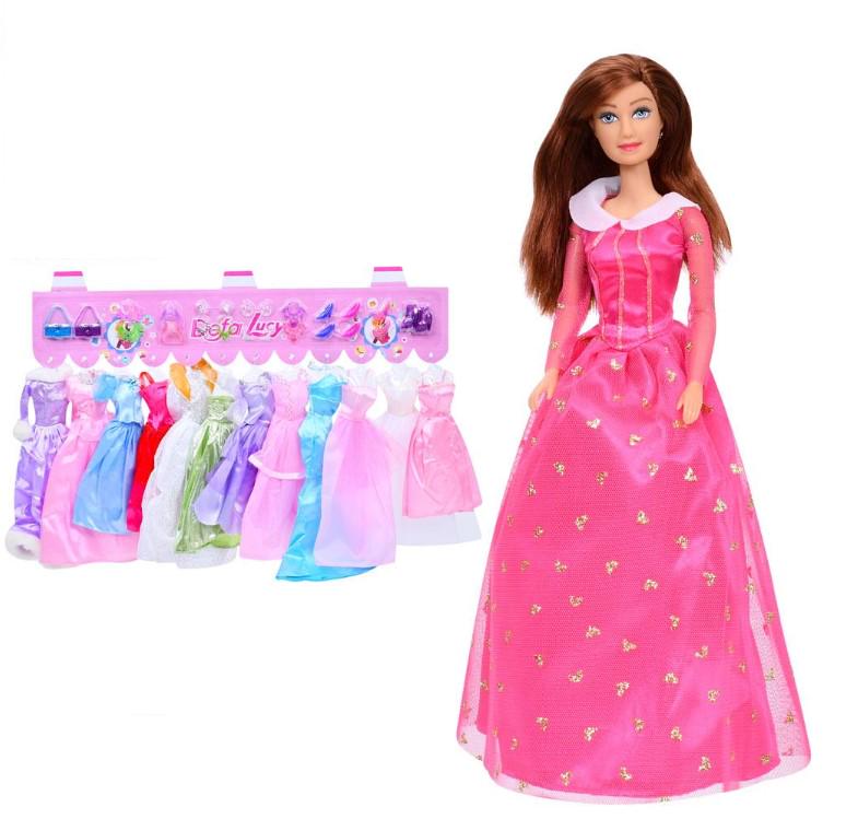 Кукла с платьями DEFA 12 шт. и сумкой (8362) Кукла с платьями DEFA 12 шт. и сумкой (8362)