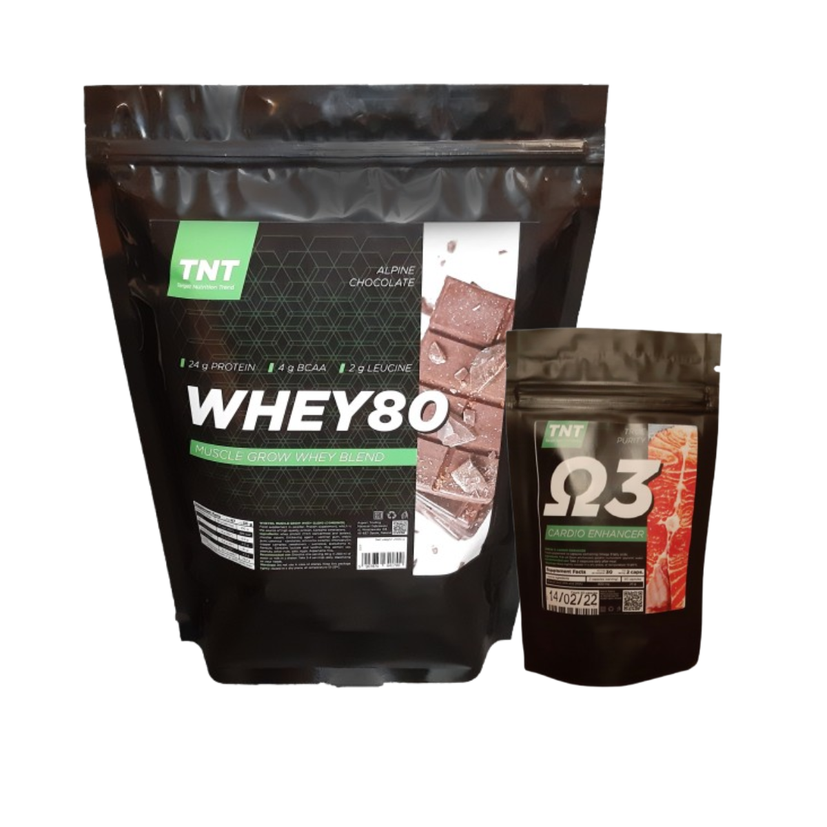 Сывороточный протеин TNT Whey Protein 80% 2 кг/Омега-3 TNT 60 капсул (1645980087)