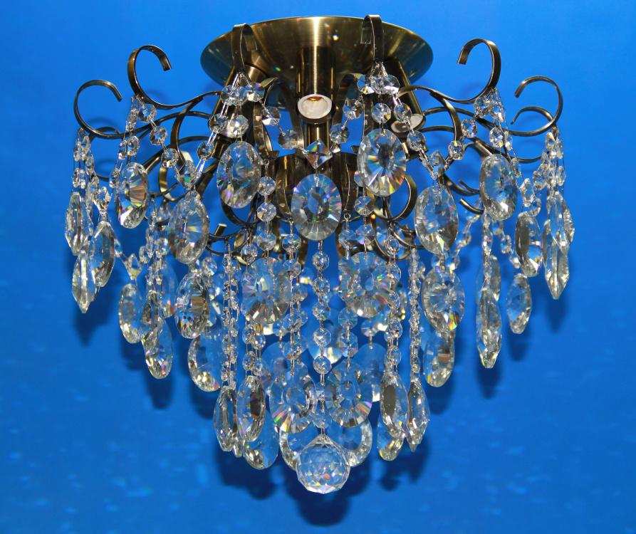 Хрустальная люстра L77406/6 AB Бронза/Белый (AN000784)