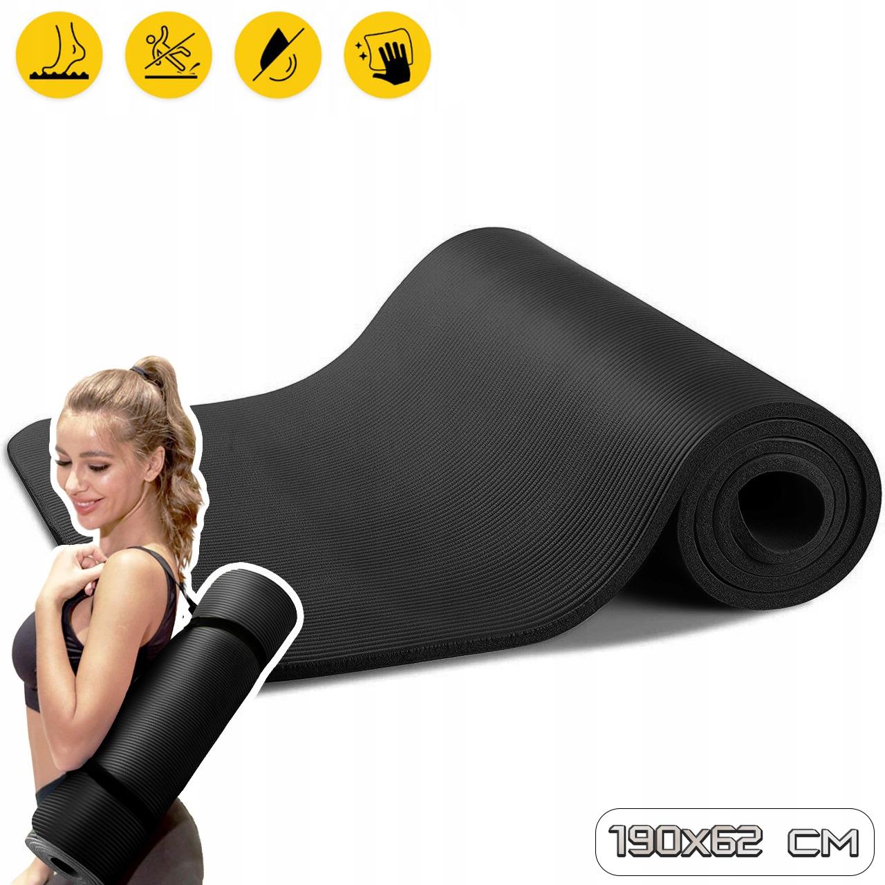 Килимок для фітнесу Fitness 190х62 см (1010429-Black) - фото 9