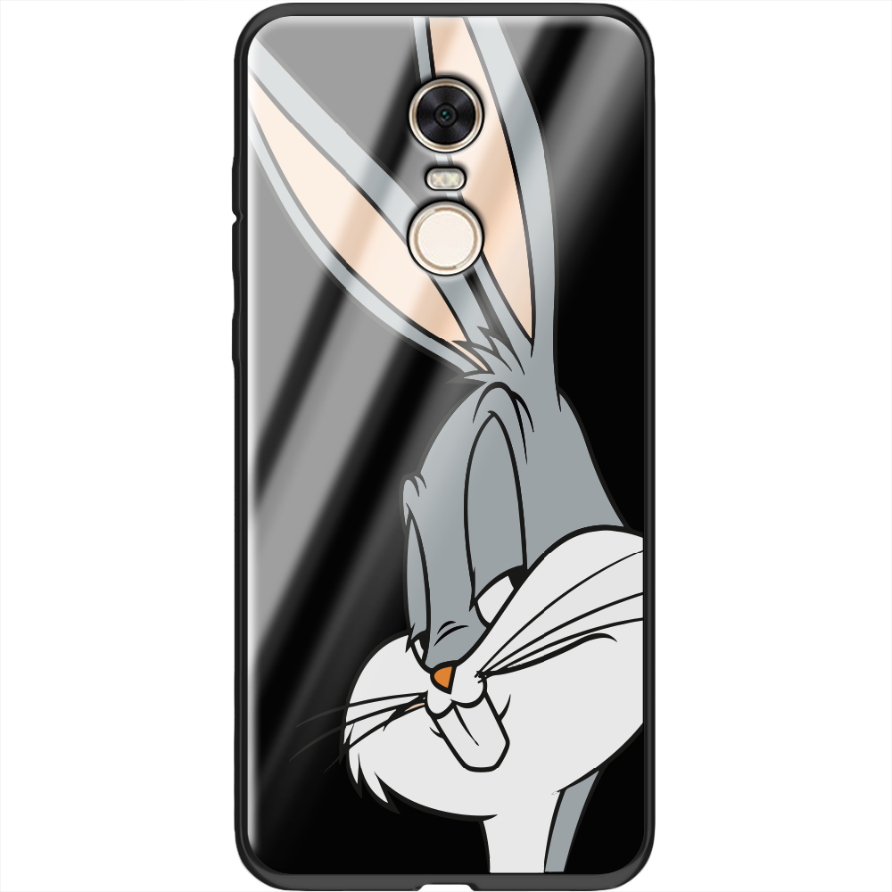 Чехол BoxFace Xiaomi Redmi 5 Plus Lucky Rabbit Черный силикон со стеклом (32522-bk81-37744)